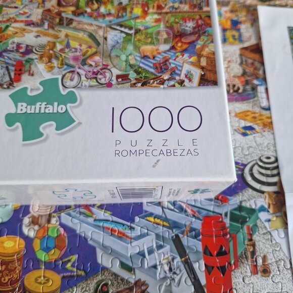 Buffalo Puzzle Aimee Stewart Yard Sale Garage Rummage Junk 1000 Piece Complete - Picture 5 of 9